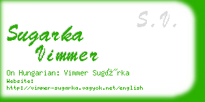 sugarka vimmer business card
